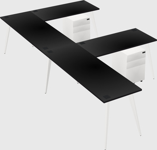 Modern l-shaped office desk