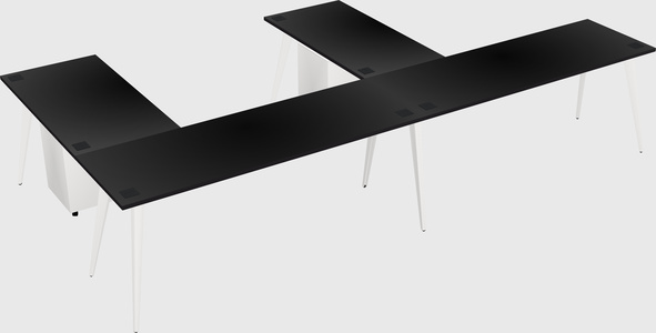 Modern l-shaped office desk