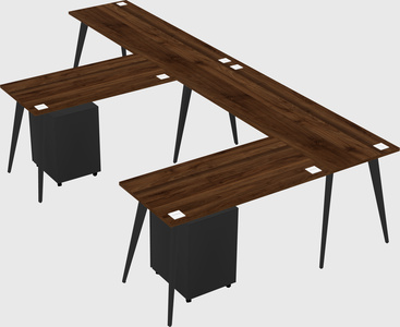 Modern l-shaped office desk