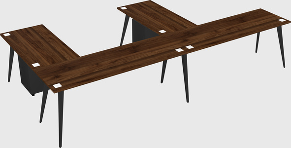 Modern l-shaped office desk