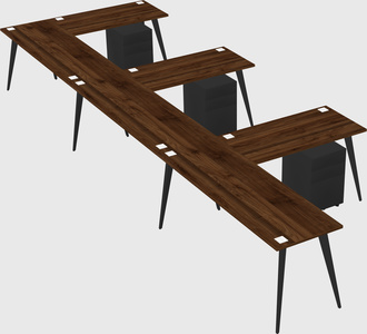 Modern l-shaped office desk