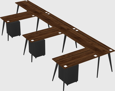 Modern l-shaped office desk