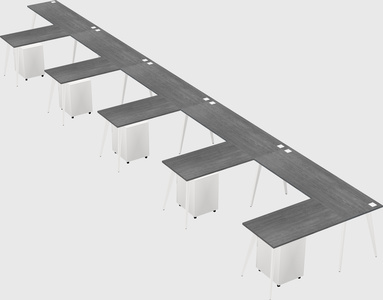 Modern l-shaped office desk