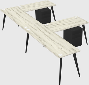 Modern l-shaped office desk
