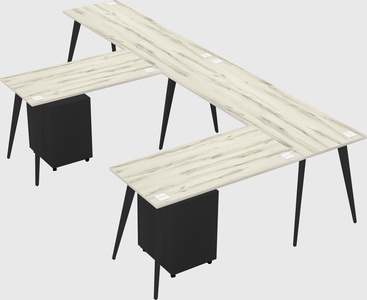Modern l-shaped office desk