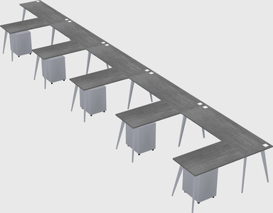Modern l-shaped office desk