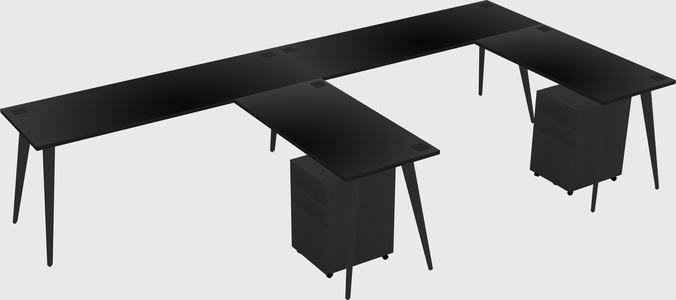 Modern L-shaped Office Desk