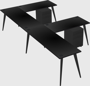 Modern l-shaped office desk