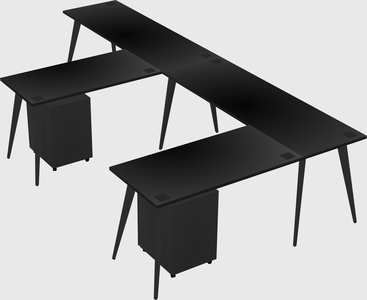 Modern l-shaped office desk