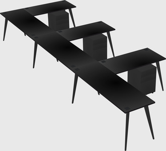 Modern l-shaped office desk