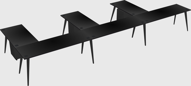Modern l-shaped office desk