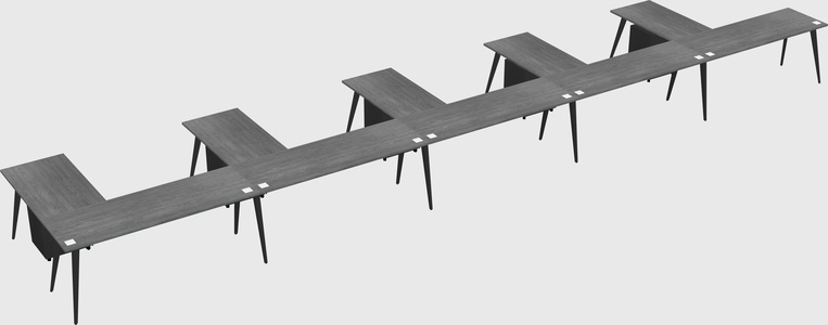 Modern l-shaped office desk