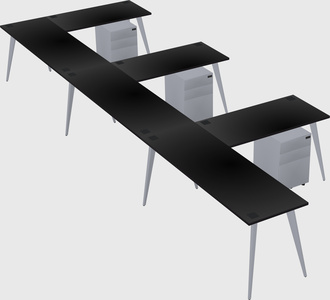 Modern l-shaped office desk