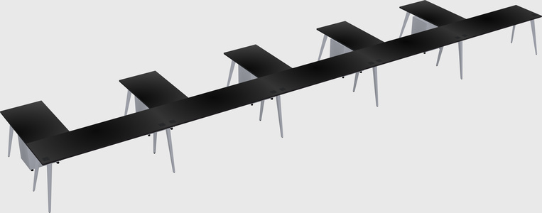 Modern l-shaped office desk