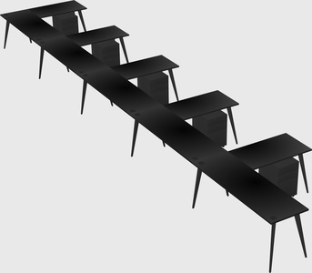 Modern l-shaped office desk