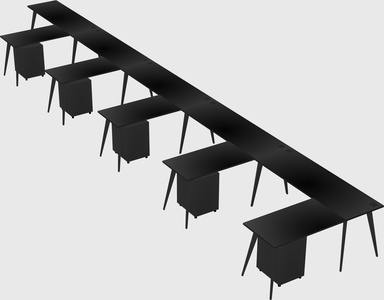 Modern l-shaped office desk