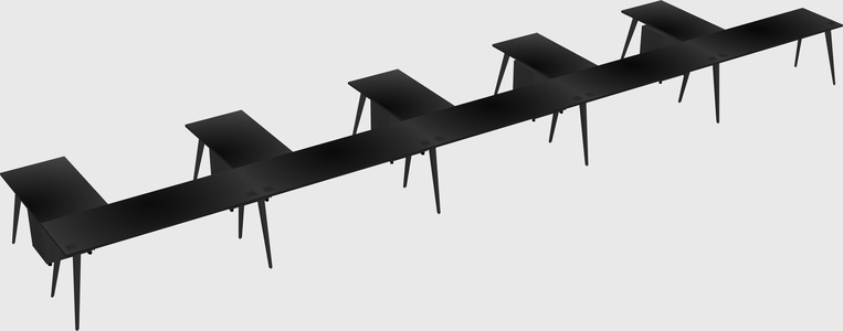 Modern l-shaped office desk