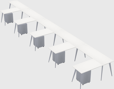 Modern l-shaped office desk