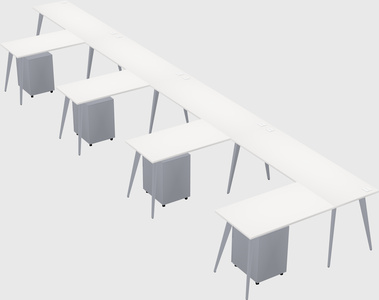 Modern l-shaped office desk