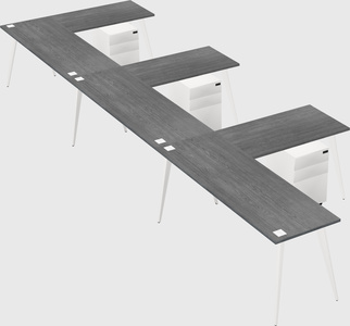 Modern l-shaped office desk