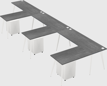 Modern l-shaped office desk
