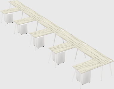 Modern l-shaped office desk