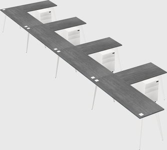Modern l-shaped office desk
