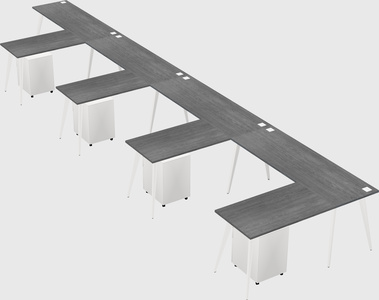 Modern l-shaped office desk