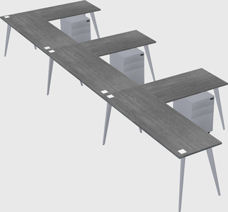 Modern l-shaped office desk