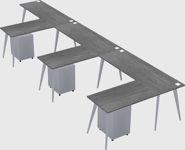 Modern l-shaped office desk