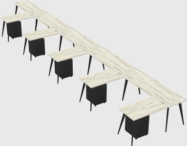 Modern l-shaped office desk