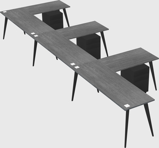 Modern l-shaped office desk