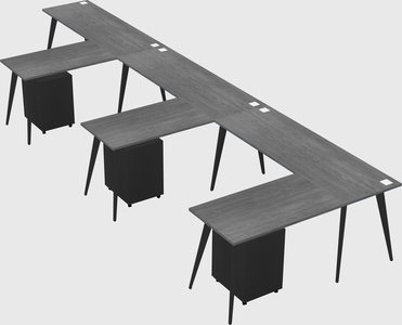 Modern l-shaped office desk