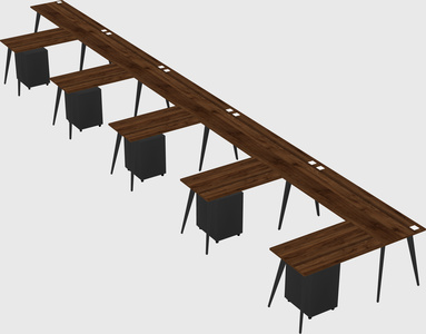 Modern l-shaped office desk