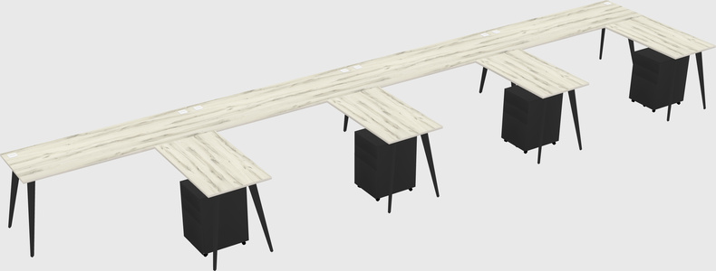Modern L-shaped Office Desk