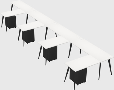 Modern l-shaped office desk