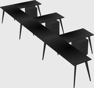 Modern l-shaped office desk