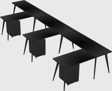 Modern l-shaped office desk