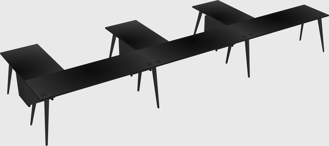Modern l-shaped office desk