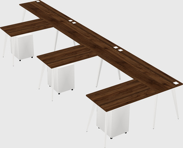 Modern l-shaped office desk