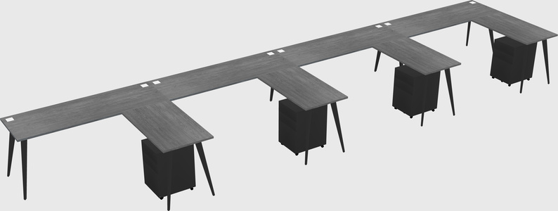 Modern L-shaped Office Desk