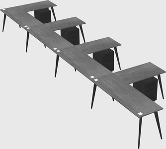 Modern l-shaped office desk