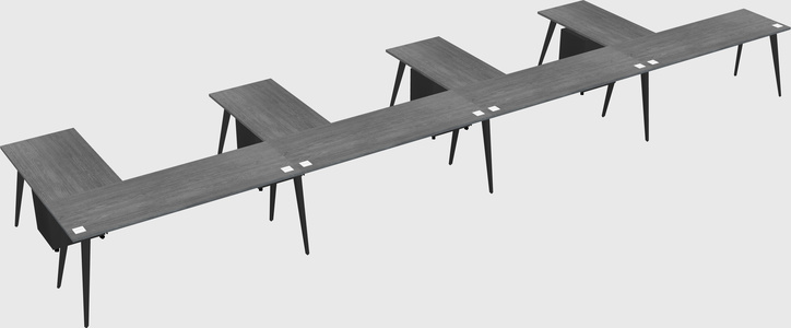 Modern l-shaped office desk
