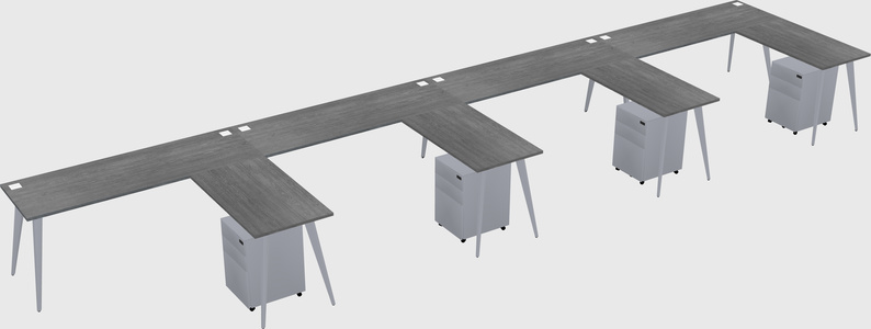 Modern L-shaped Office Desk