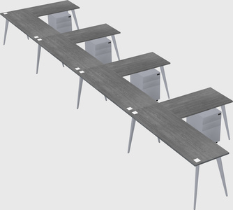 Modern l-shaped office desk