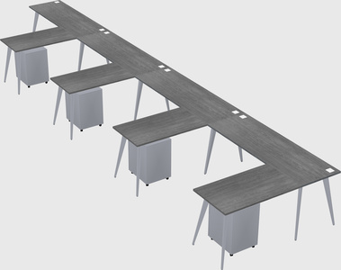 Modern l-shaped office desk
