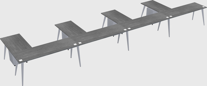 Modern l-shaped office desk