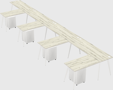 Modern l-shaped office desk