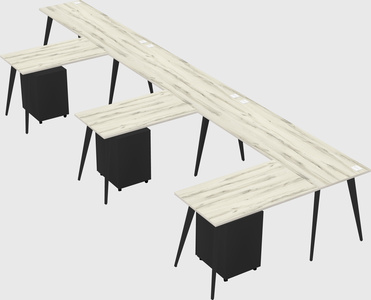 Modern l-shaped office desk