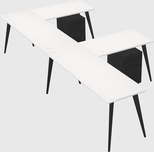 Modern l-shaped office desk